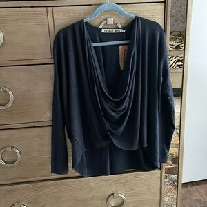 Michael Stars drape front top, size S, new